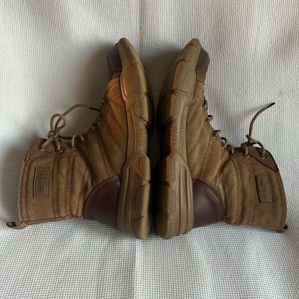 Men's High Top Steel Toe Safety Work Boots Army Combat Desert Hiking Shoes SZ 43